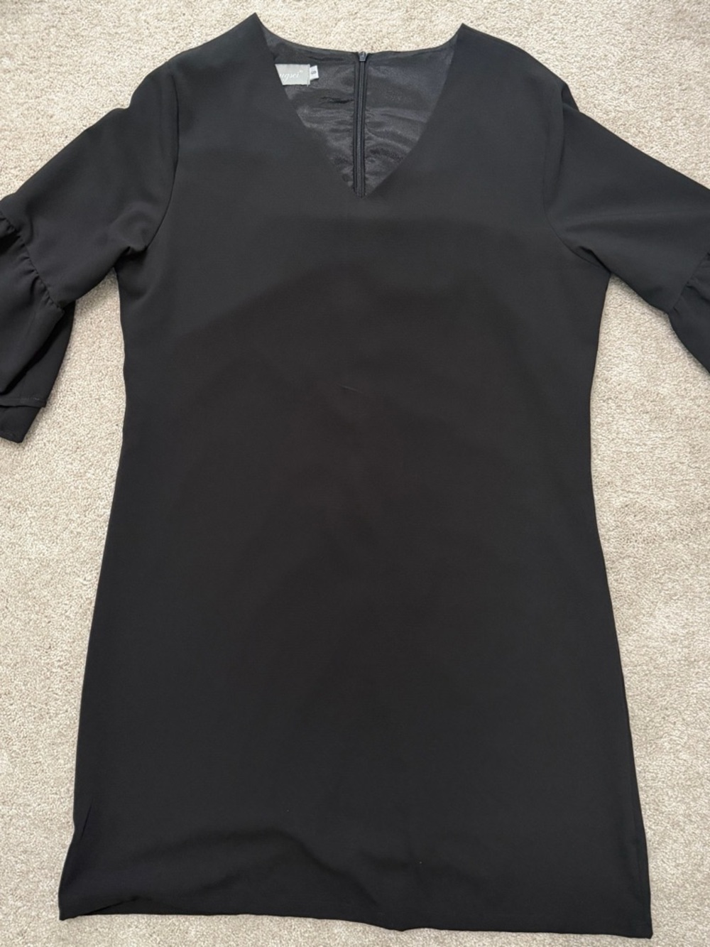 Black Long Sleeve Shift Dress - Classic Work-to-Evening Style